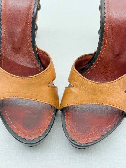 Pre - loved YVES SAINT LAURENT Brown Size EU 39 Mules at Reems Closet