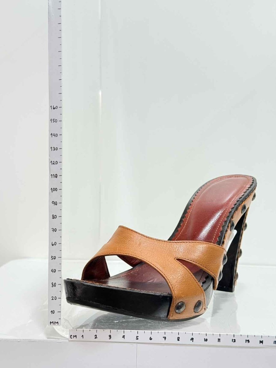 Pre - loved YVES SAINT LAURENT Brown Size EU 39 Mules at Reems Closet