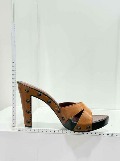 Pre-loved YVES SAINT LAURENT Brown Size EU 39 Mules at Reems Closet