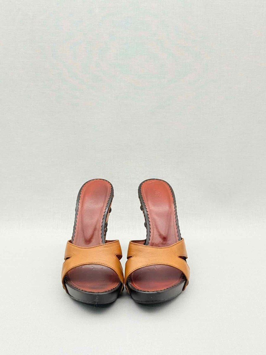 Pre - loved YVES SAINT LAURENT Brown Size EU 39 Mules at Reems Closet