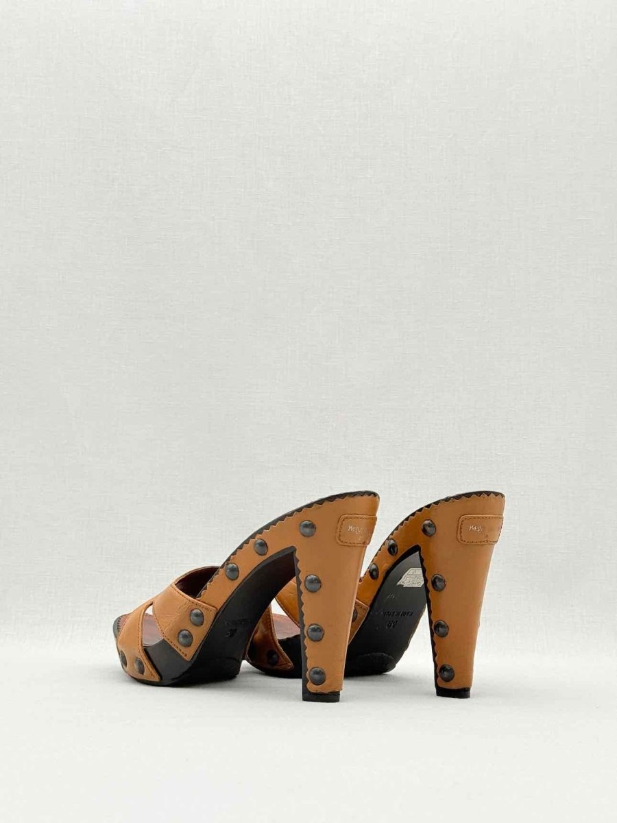 Pre - loved YVES SAINT LAURENT Brown Size EU 39 Mules at Reems Closet