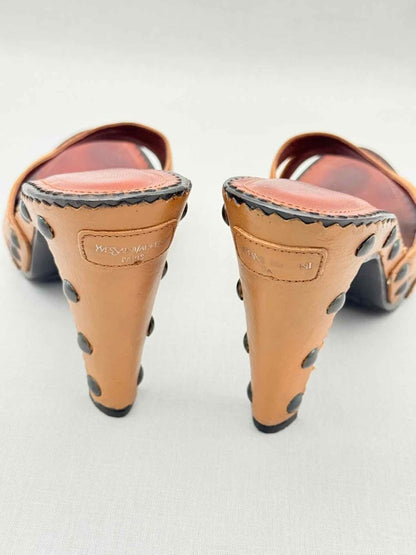 Pre - loved YVES SAINT LAURENT Brown Size EU 39 Mules at Reems Closet