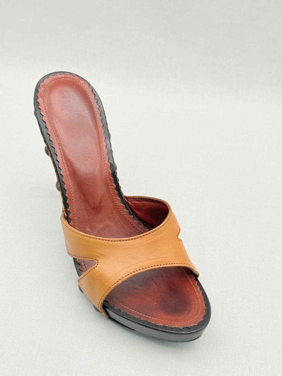 Pre - loved YVES SAINT LAURENT Brown Size EU 39 Mules at Reems Closet