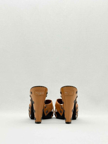 Pre - loved YVES SAINT LAURENT Brown Size EU 39 Mules at Reems Closet