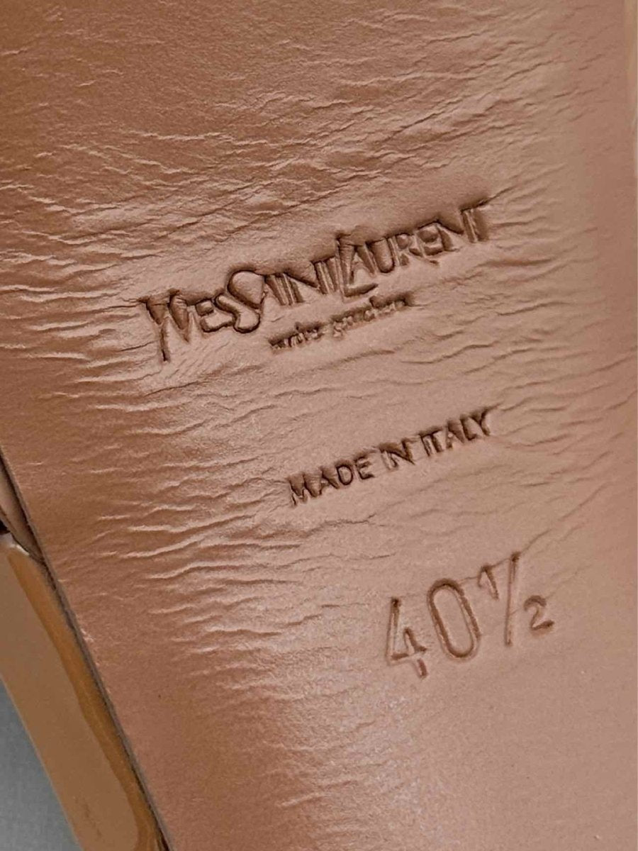 Pre - loved YVES SAINT LAURENT Brown Size EU 40.5 Platform Sandals at Reems Closet