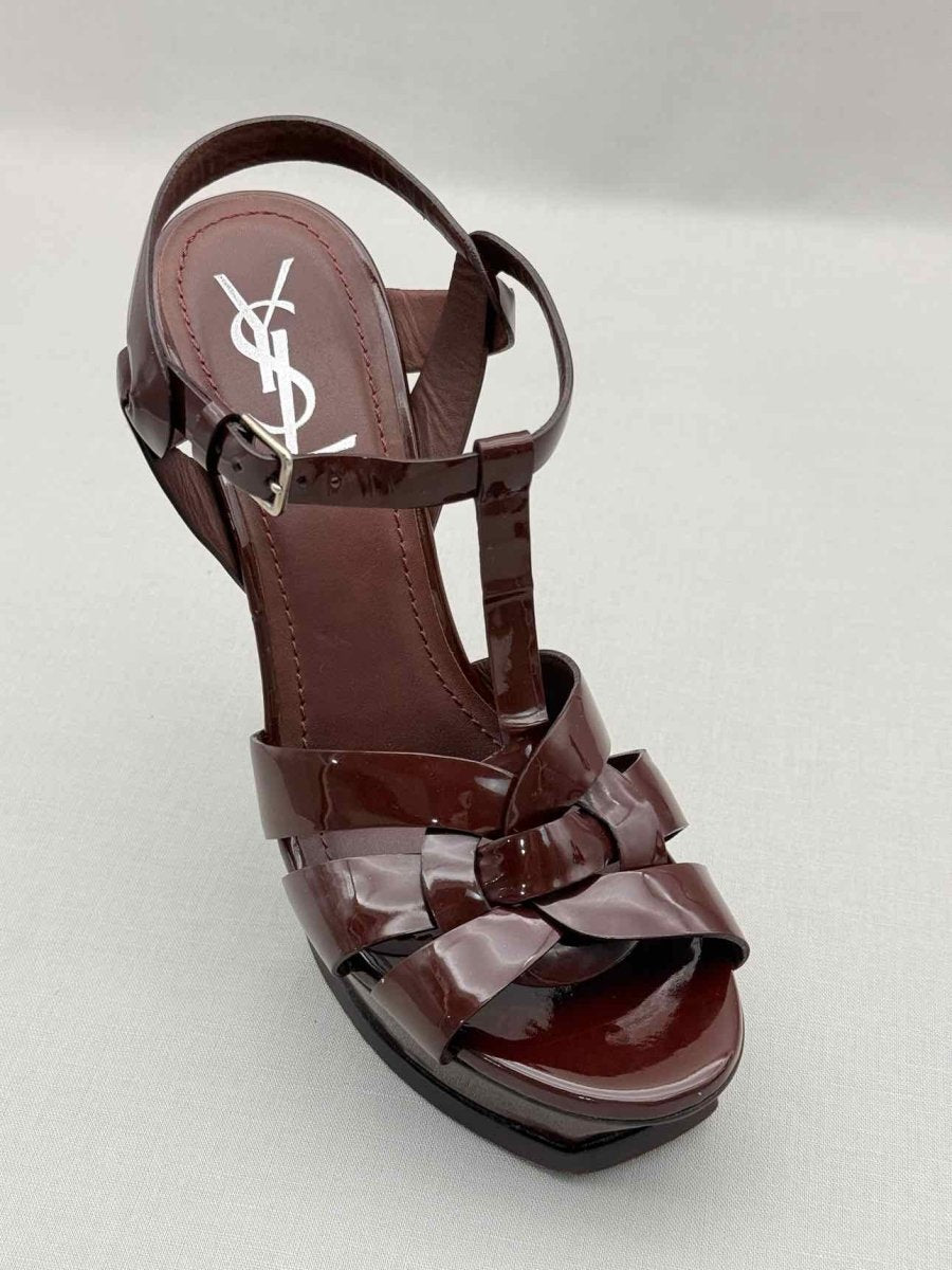 Pre-loved YVES SAINT LAURENT Burgundy Size EU 38 Heeled Sandals at Reems Closet