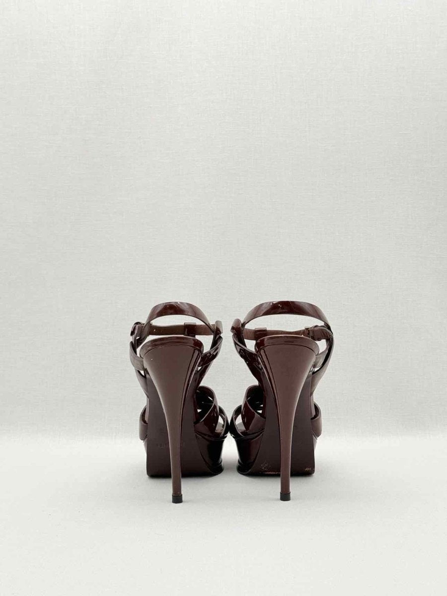 Pre-loved YVES SAINT LAURENT Burgundy Size EU 38 Heeled Sandals at Reems Closet