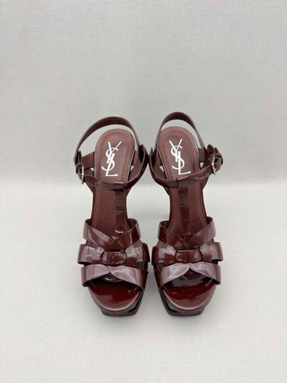 Pre-loved YVES SAINT LAURENT Burgundy Size EU 38 Heeled Sandals at Reems Closet