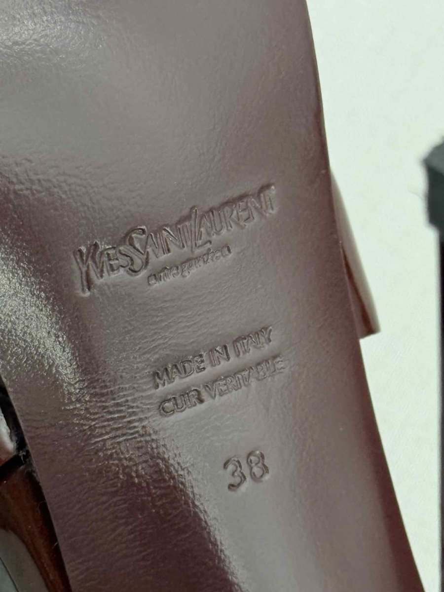 Pre - loved YVES SAINT LAURENT Burgundy Size EU 38 Heeled Sandals at Reems Closet