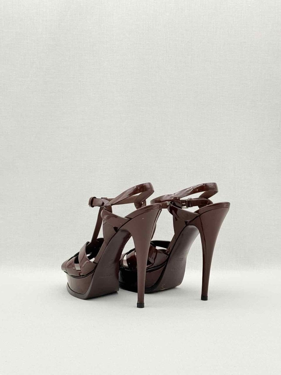 Pre-loved YVES SAINT LAURENT Burgundy Size EU 38 Heeled Sandals at Reems Closet