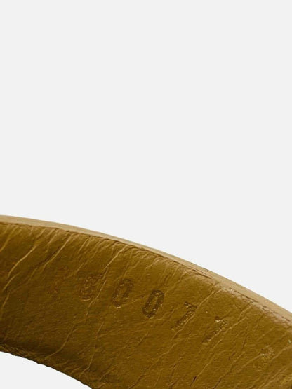 Pre - loved YVES SAINT LAURENT Gold Size EU 37.5 Heeled Sandals at Reems Closet