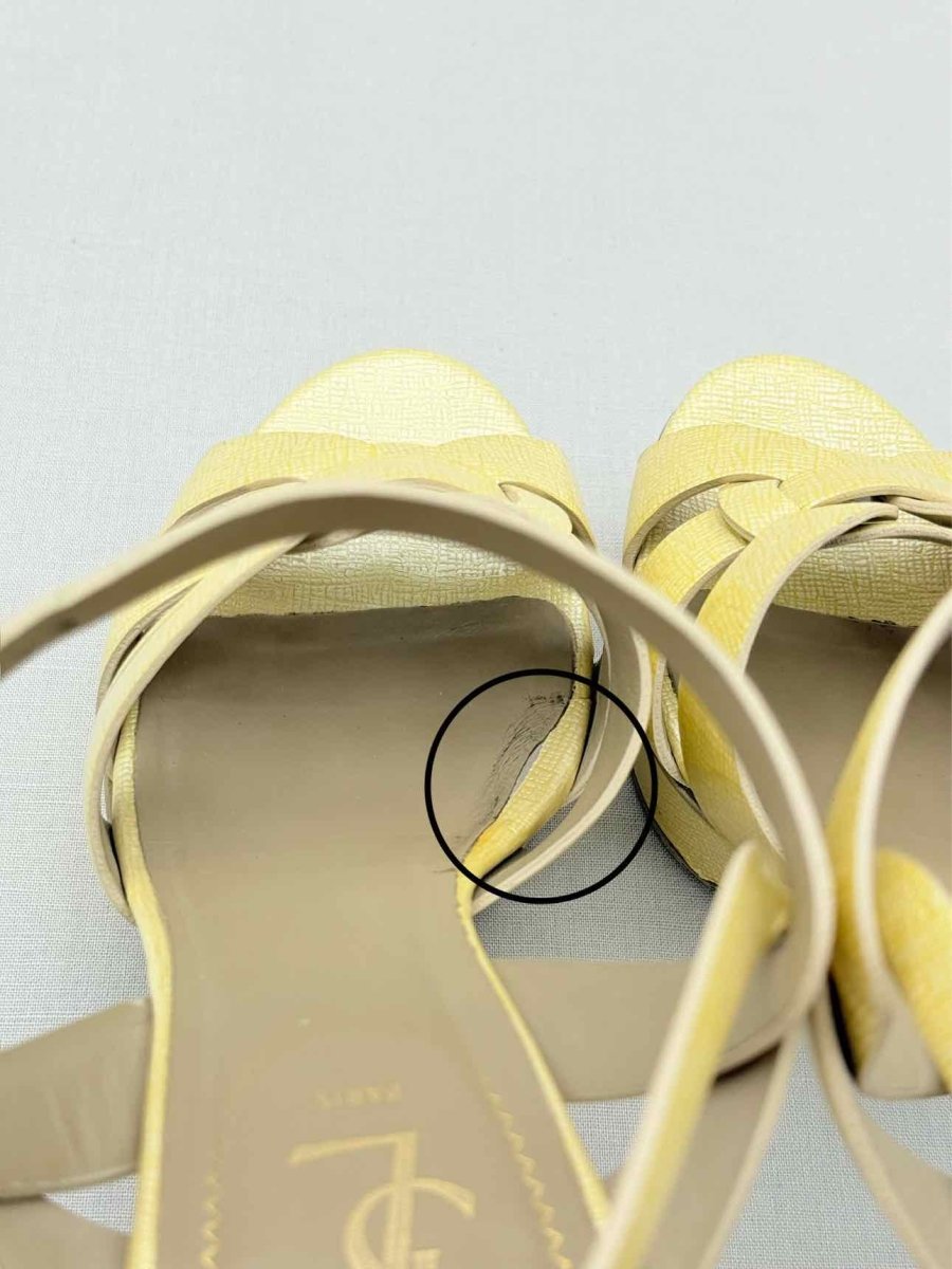 Pre-loved YVES SAINT LAURENT Gold Size EU 39.5 Heeled Sandals at Reems Closet