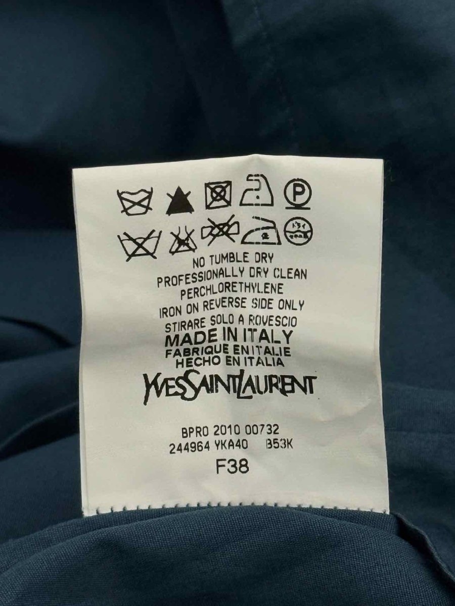 Pre-loved YVES SAINT LAURENT Pale Blue Size US 6 Blouse at Reems Closet