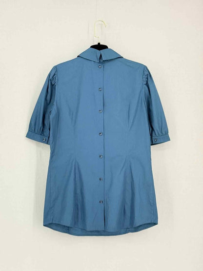 Pre-loved YVES SAINT LAURENT Pale Blue Size US 6 Blouse at Reems Closet