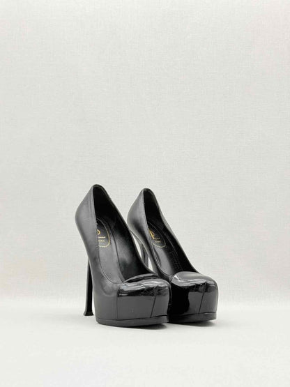 Pre - loved YVES SAINT LAURENT Tribute Black Size EU 37.5 Pumps at Reems Closet