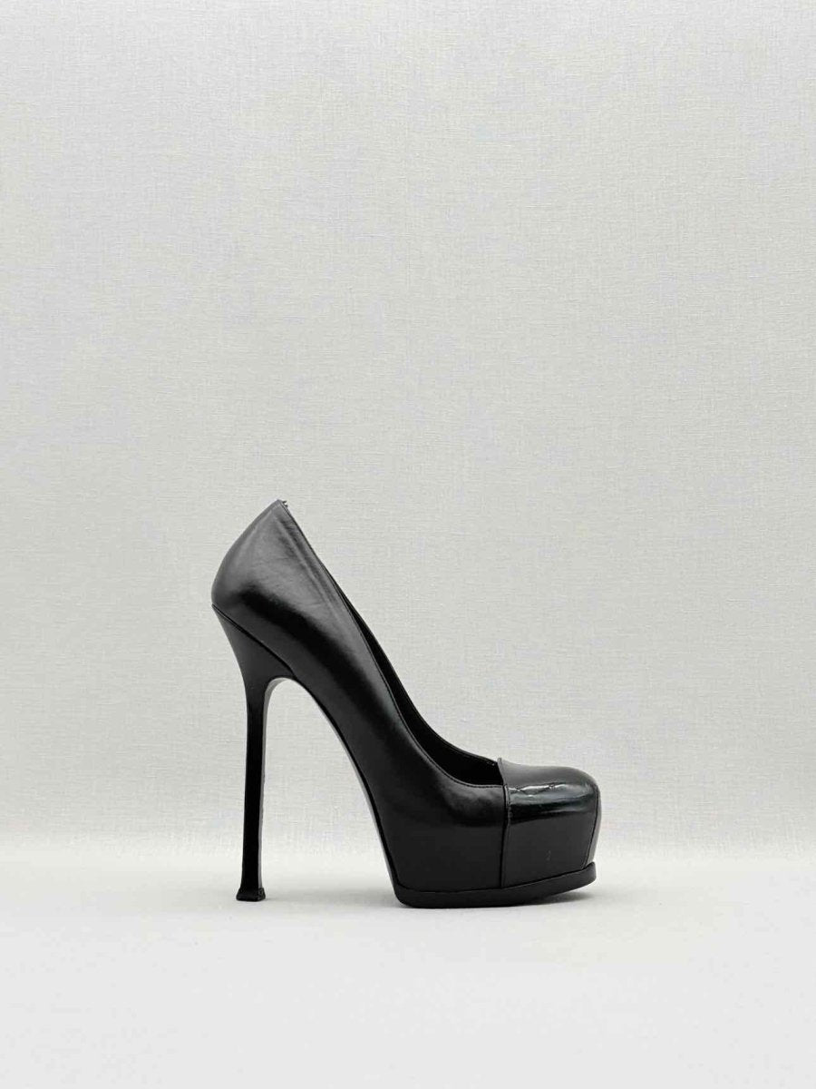 Pre - loved YVES SAINT LAURENT Tribute Black Size EU 37.5 Pumps at Reems Closet