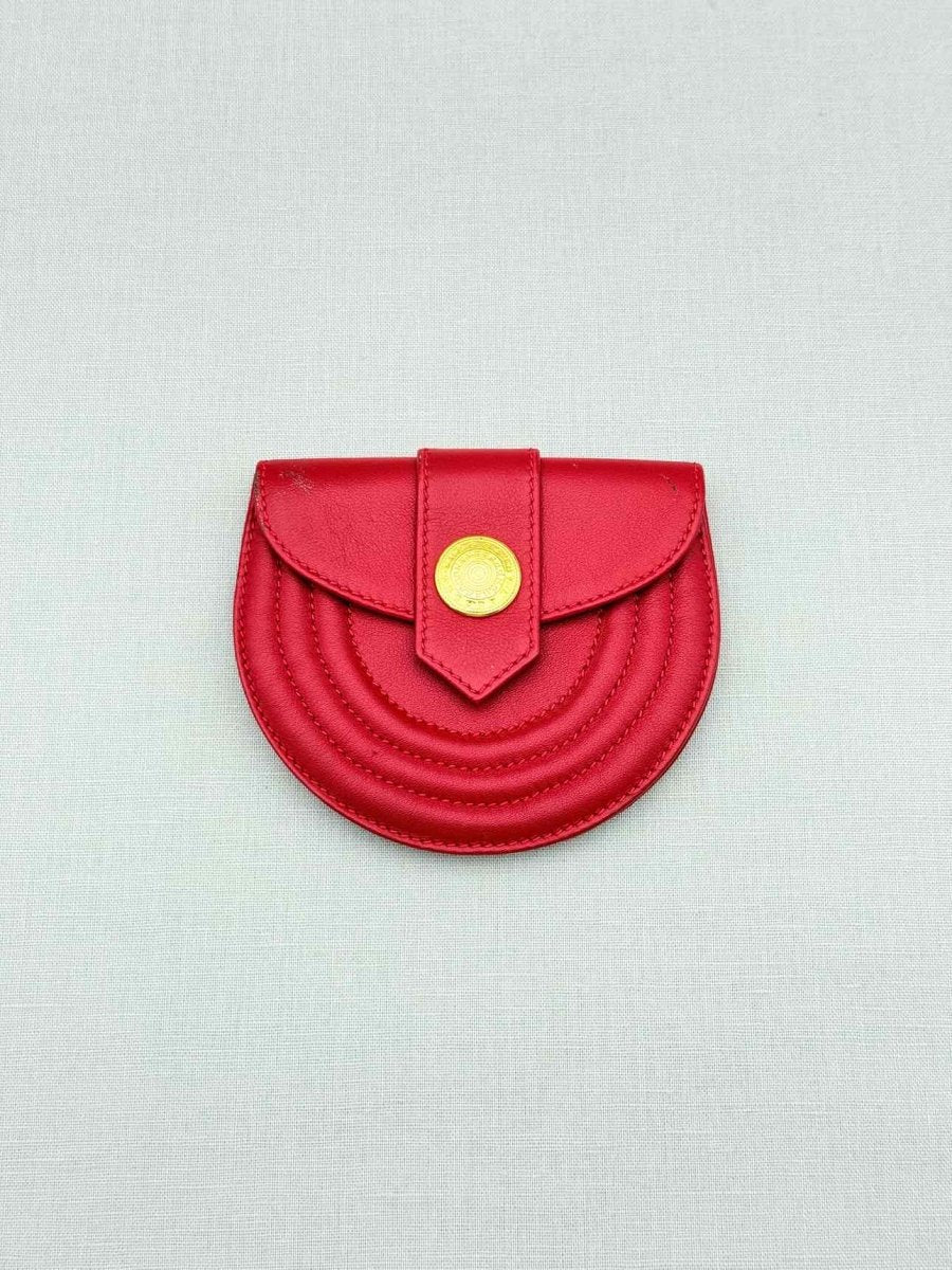 Pre - loved YVES SAINT LAURENT Vintage Red Coin Wallet at Reems Closet