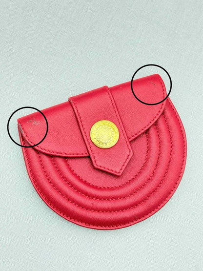Pre - loved YVES SAINT LAURENT Vintage Red Coin Wallet at Reems Closet