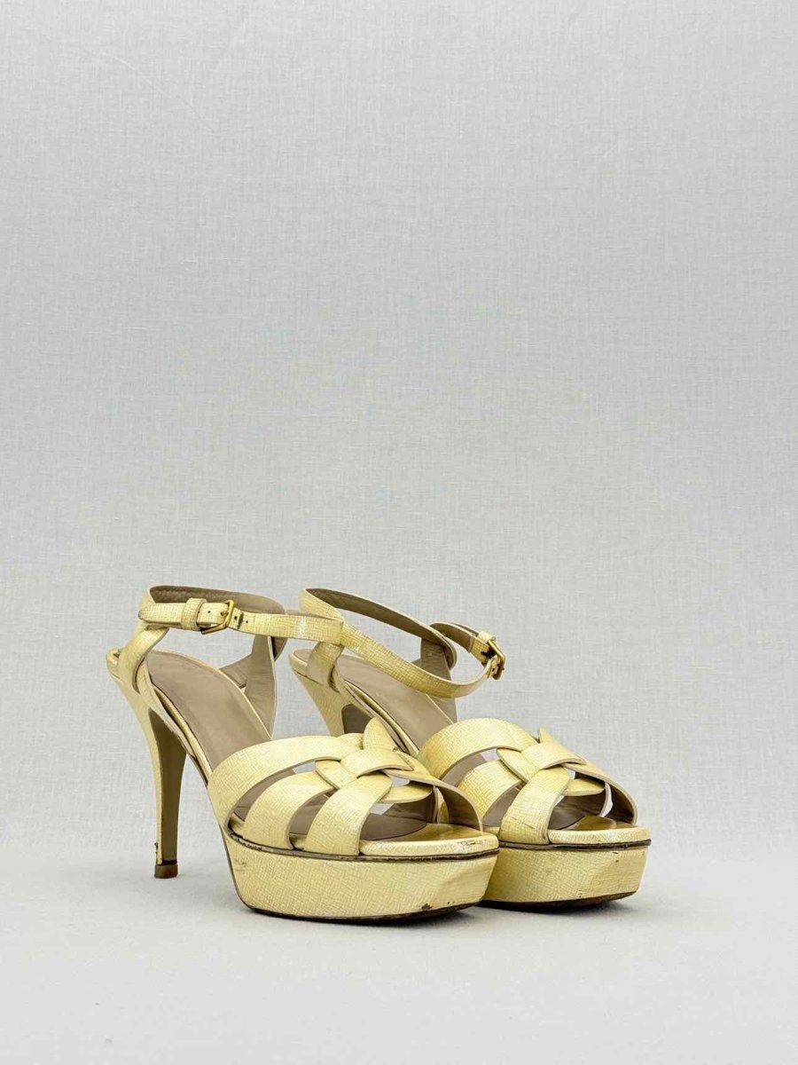 Pre - loved YVES SAINT LAURENT Yellow Size EU 39.5 Heeled Shoes at Reems Closet