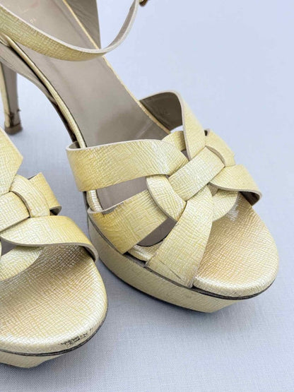 Pre - loved YVES SAINT LAURENT Yellow Size EU 39.5 Heeled Shoes at Reems Closet