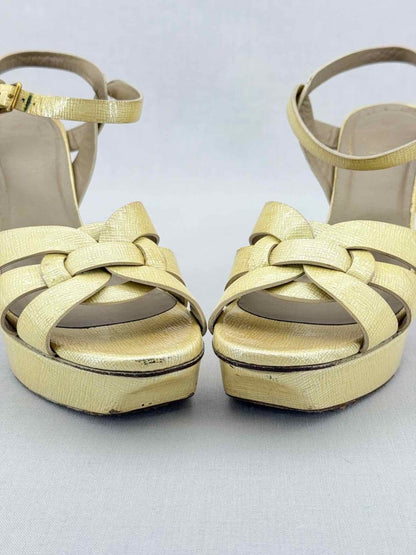 Pre - loved YVES SAINT LAURENT Yellow Size EU 39.5 Heeled Shoes at Reems Closet