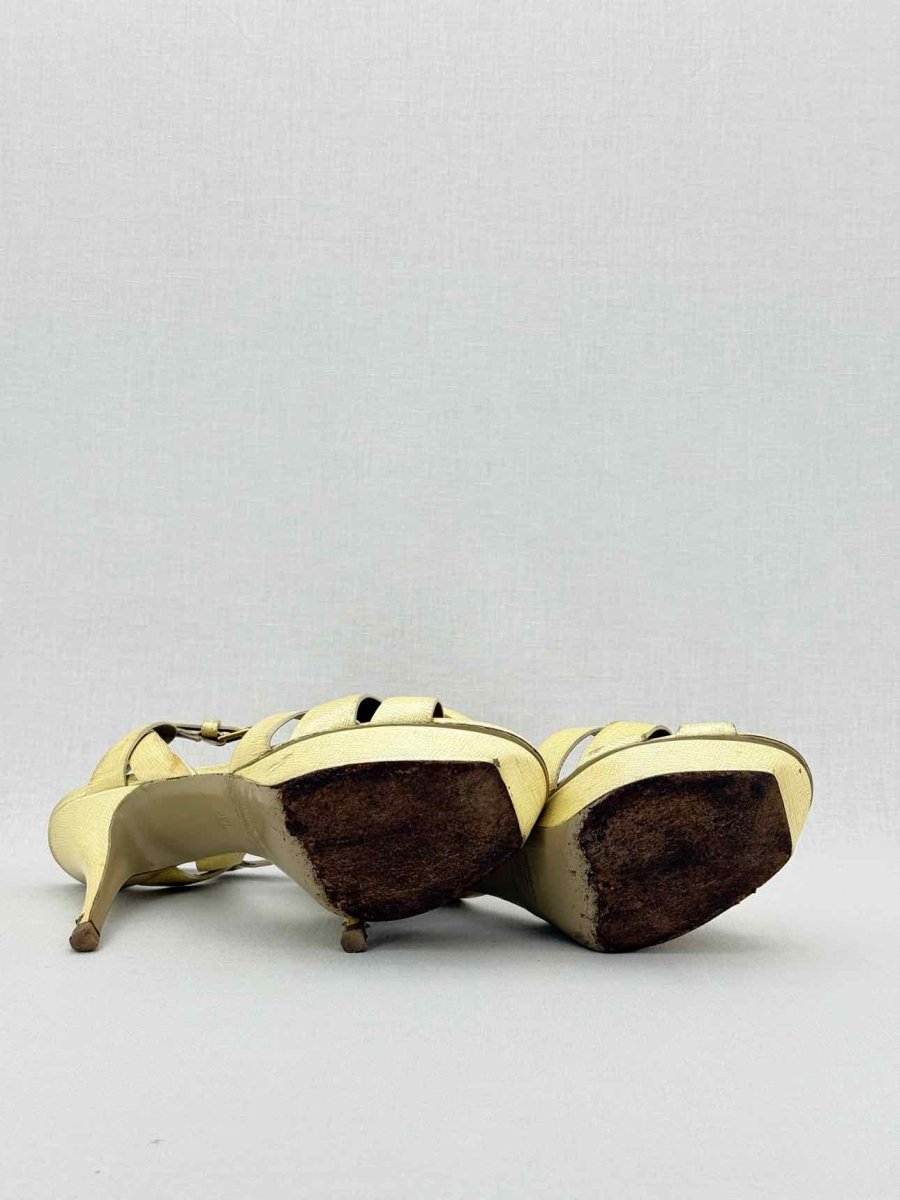 Pre - loved YVES SAINT LAURENT Yellow Size EU 39.5 Heeled Shoes at Reems Closet