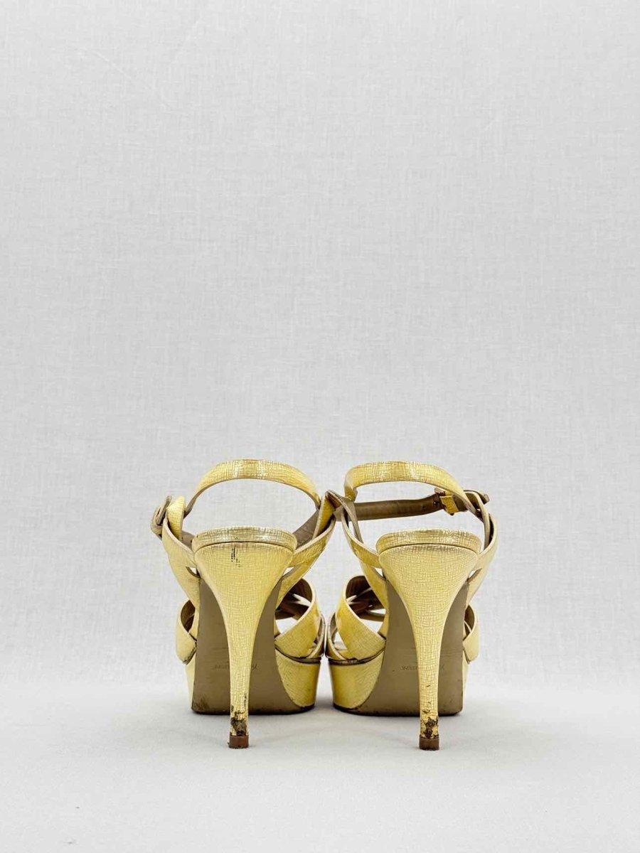 Pre - loved YVES SAINT LAURENT Yellow Size EU 39.5 Heeled Shoes at Reems Closet