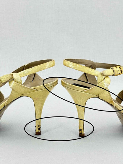 Pre - loved YVES SAINT LAURENT Yellow Size EU 39.5 Heeled Shoes at Reems Closet