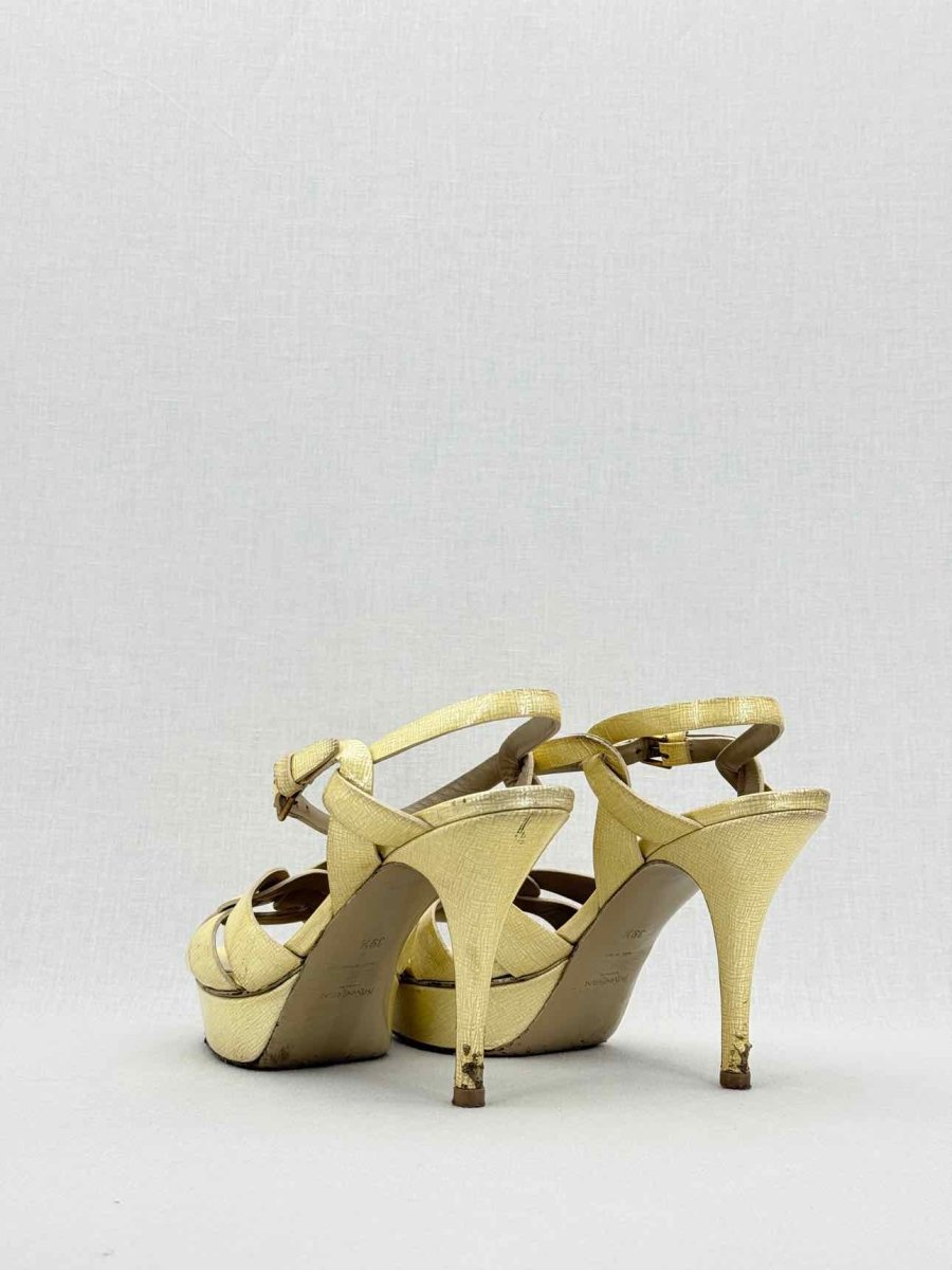 Pre - loved YVES SAINT LAURENT Yellow Size EU 39.5 Heeled Shoes at Reems Closet