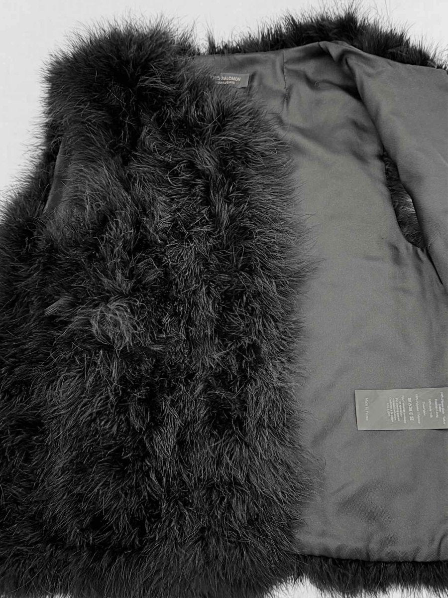 Pre - loved YVES SALOMON Black Size US 6 Gilet at Reems Closet