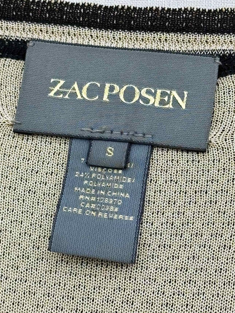 Pre - loved ZAC POSEN Black & Beige Size Small Cardigan at Reems Closet