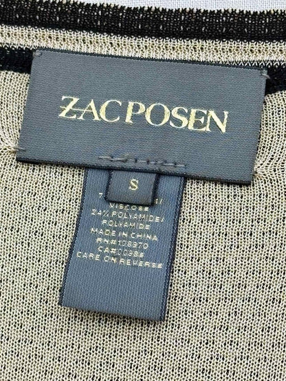 Pre - loved ZAC POSEN Black & Beige Size Small Cardigan at Reems Closet