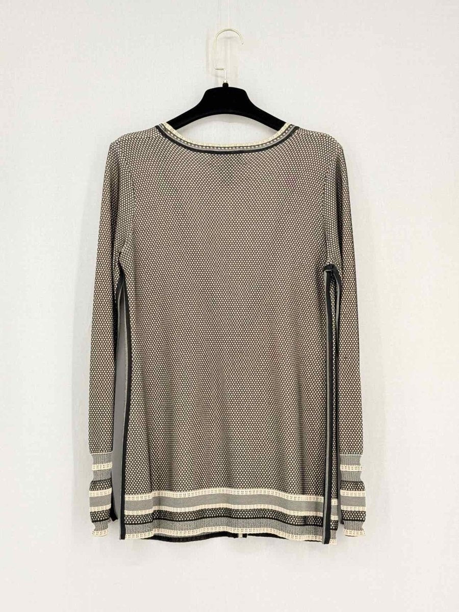 Pre - loved ZAC POSEN Black & Beige Size Small Cardigan at Reems Closet