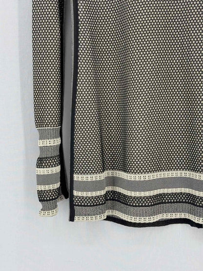 Pre - loved ZAC POSEN Black & Beige Size Small Cardigan at Reems Closet