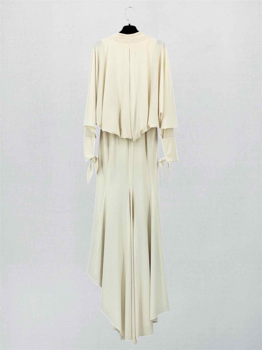 Pre-loved ZAC POSEN Cream Size US 4 Long Dress at Reems Closet