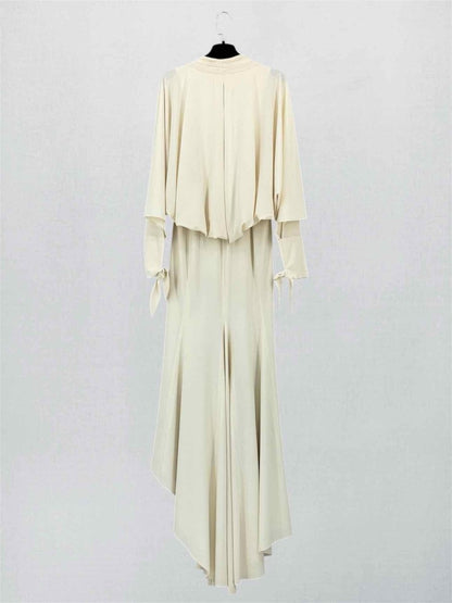 Pre-loved ZAC POSEN Cream Size US 4 Long Dress at Reems Closet