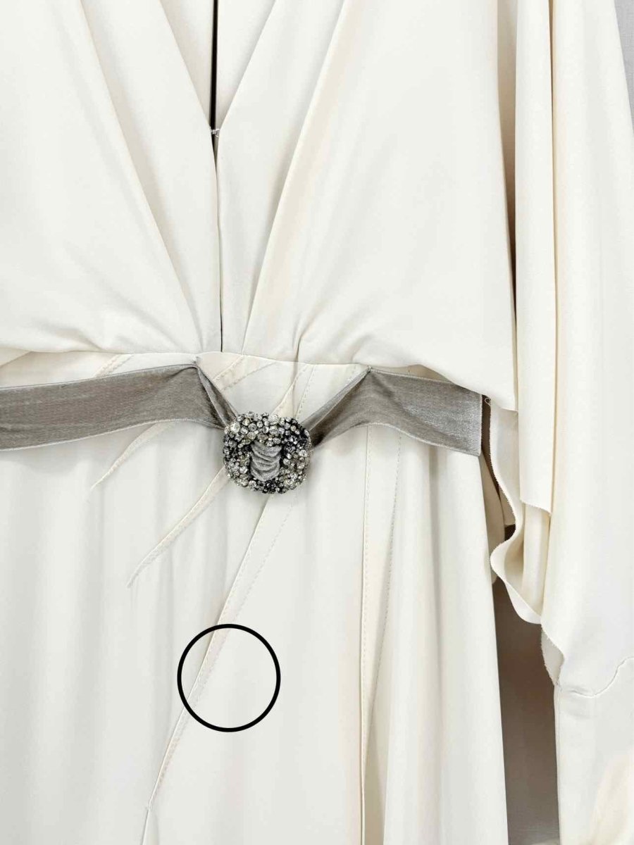 Pre-loved ZAC POSEN Cream Size US 4 Long Dress at Reems Closet