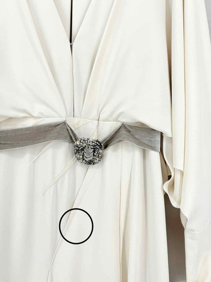 Pre-loved ZAC POSEN Cream Size US 4 Long Dress at Reems Closet