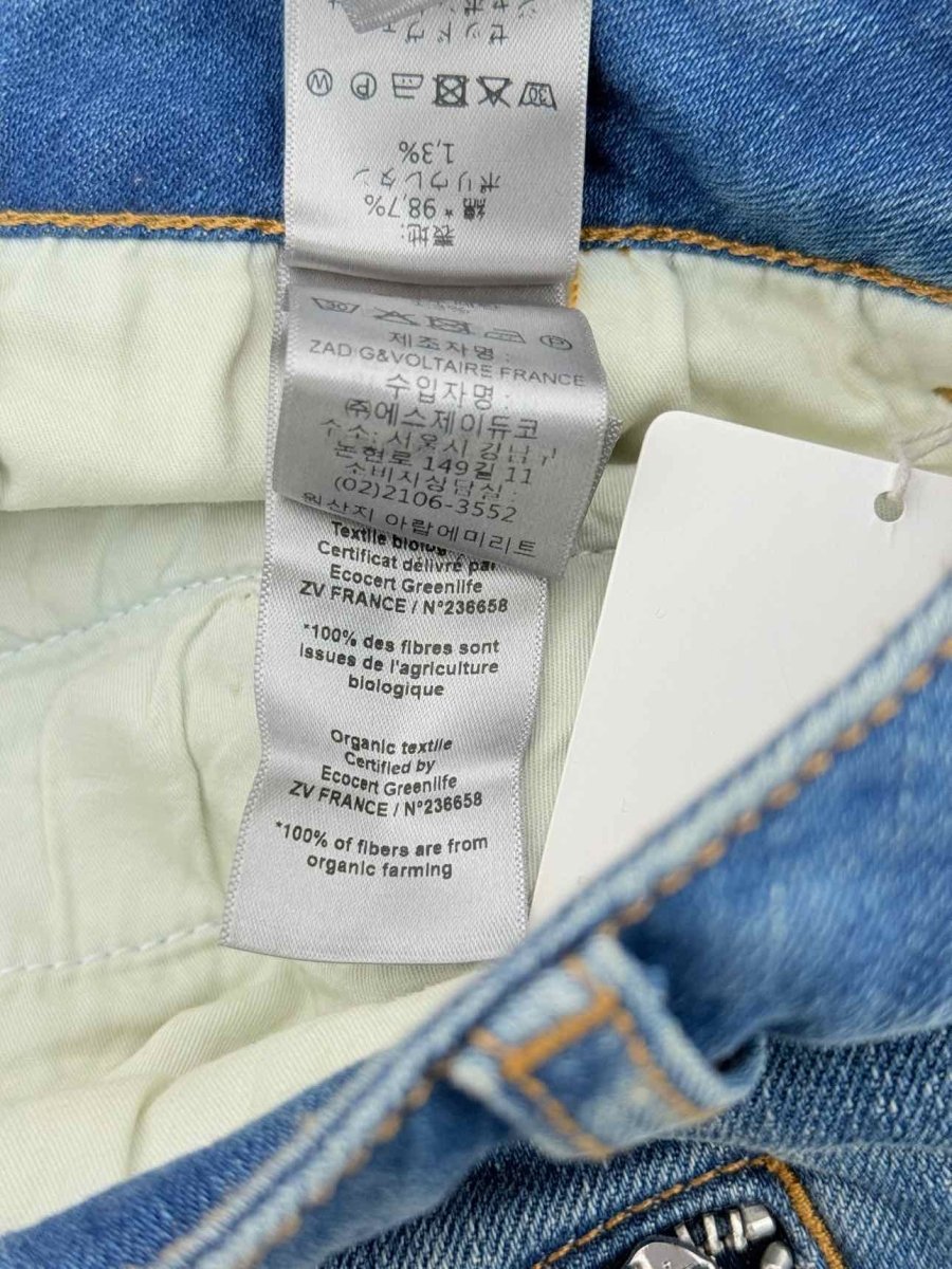 Pre - loved ZADIG & VOLTAIRE Ava Eco Blue Size 24 Jeans at Reems Closet