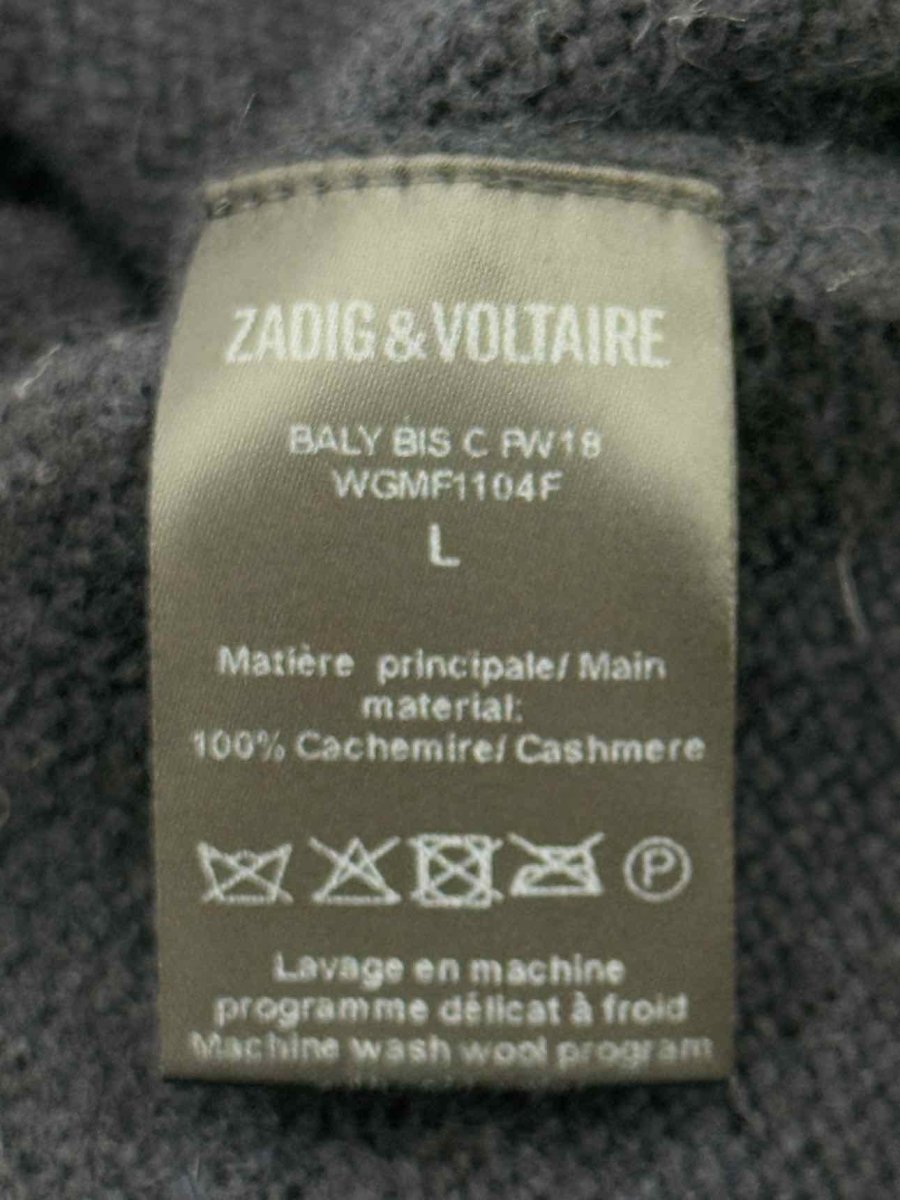 Pre - loved ZADIG & VOLTAIRE baly bis Black Size Large Jumper at Reems Closet