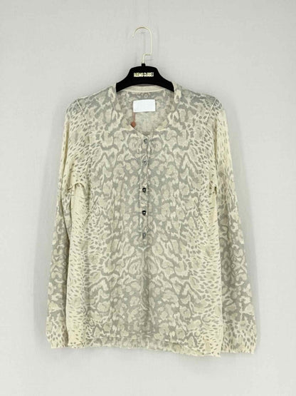 Pre - loved ZADIG & VOLTAIRE Beige & Brown Size Small Cardigan at Reems Closet