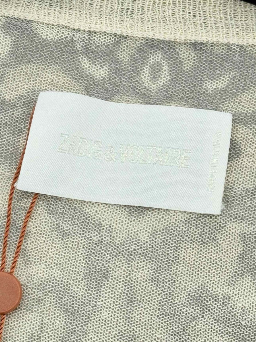 Pre - loved ZADIG & VOLTAIRE Beige & Brown Size Small Cardigan at Reems Closet