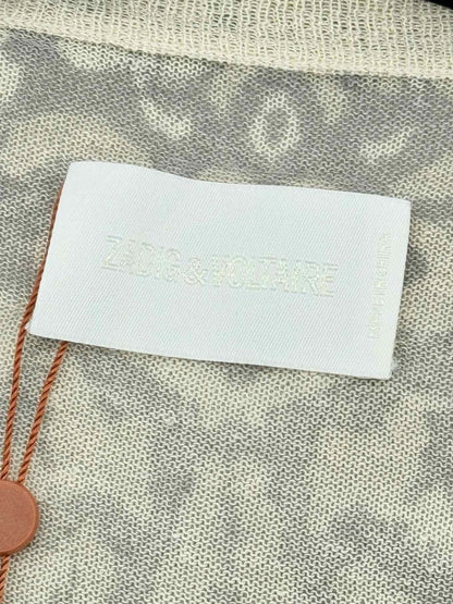 Pre - loved ZADIG & VOLTAIRE Beige & Brown Size Small Cardigan at Reems Closet