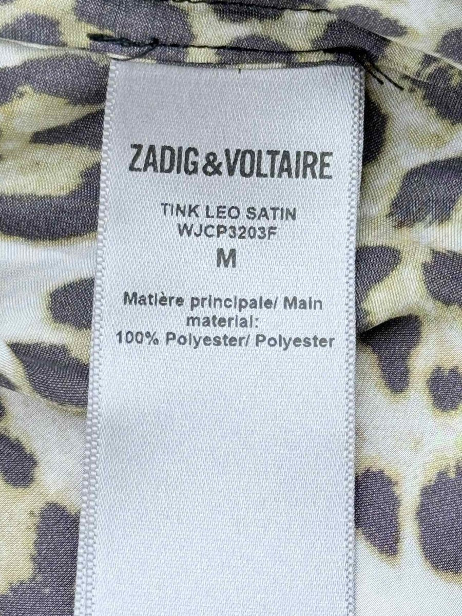 Pre - loved ZADIG & VOLTAIRE Beige Multicolor Size Medium Blouse at Reems Closet