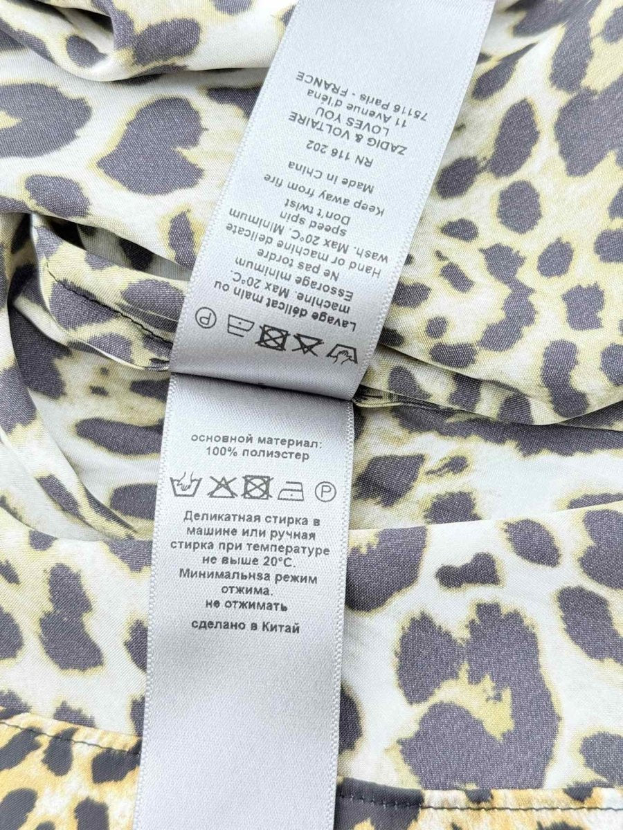 Pre - loved ZADIG & VOLTAIRE Beige Multicolor Size Medium Blouse at Reems Closet