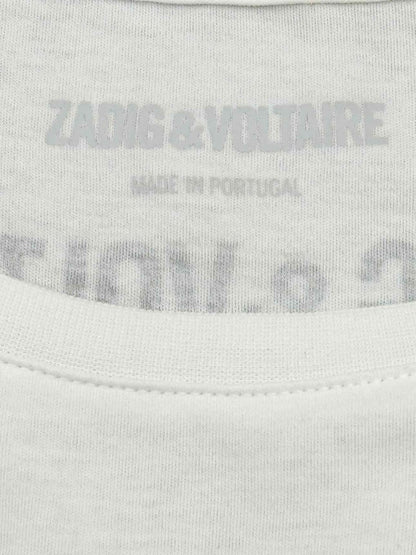 Pre-loved ZADIG & VOLTAIRE Bella White Size XSmall T-shirt at Reems Closet