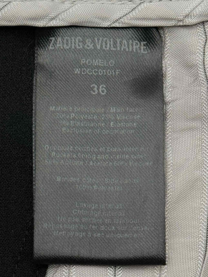 Pre - loved ZADIG & VOLTAIRE Black w/ Red Panel Size 26 Pants at Reems Closet