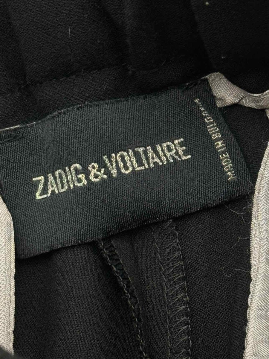 Pre - loved ZADIG & VOLTAIRE Black w/ Red Panel Size 26 Pants at Reems Closet