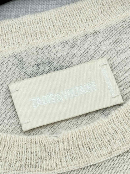 Pre - loved ZADIG & VOLTAIRE Blue & Beige Striped Size Large Jumper at Reems Closet