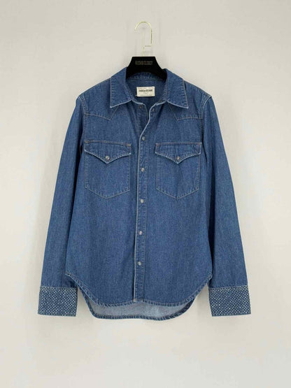 Pre - loved ZADIG & VOLTAIRE Blue Size Large Shirt at Reems Closet